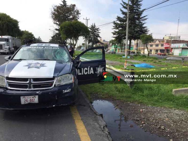 Patrulla estatal atropella a ciclista en la Toluca - Palmillas