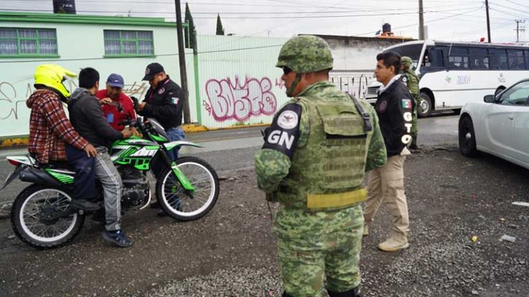 42 personas detenidas en el primer operativo con Guardia Nacional en el Valle de Toluca