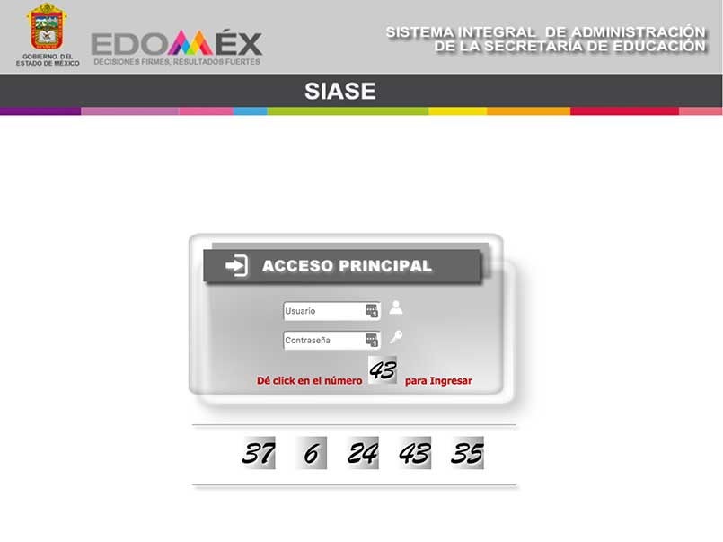 SIASE EdoMex - Sistema Integral de Administración de la Secretaria de Educación del EDOMÉX