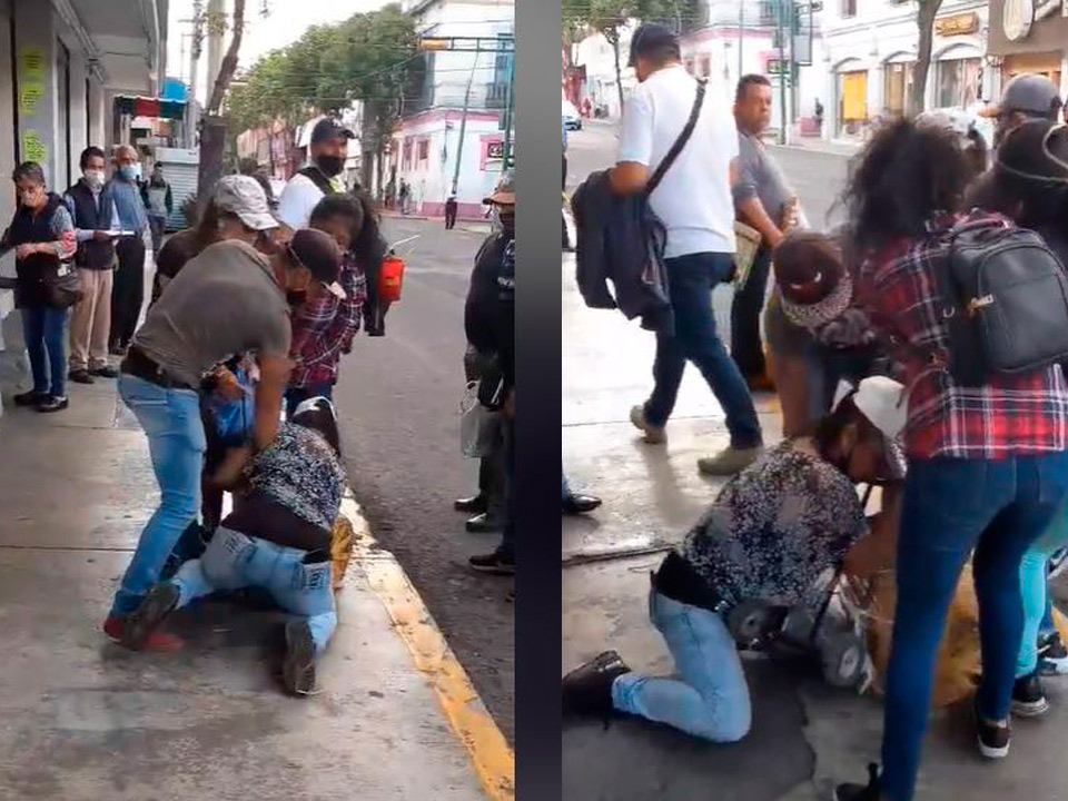 Video: Mujer suplica a inspectores que no le quiten su mercancía en Toluca