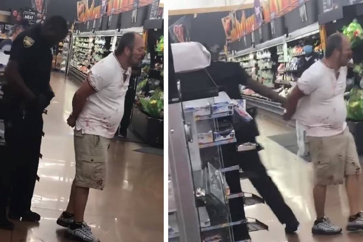 [VIDEO] Policía afroamericano agrede a cliente hispano que compraba en Walmart.