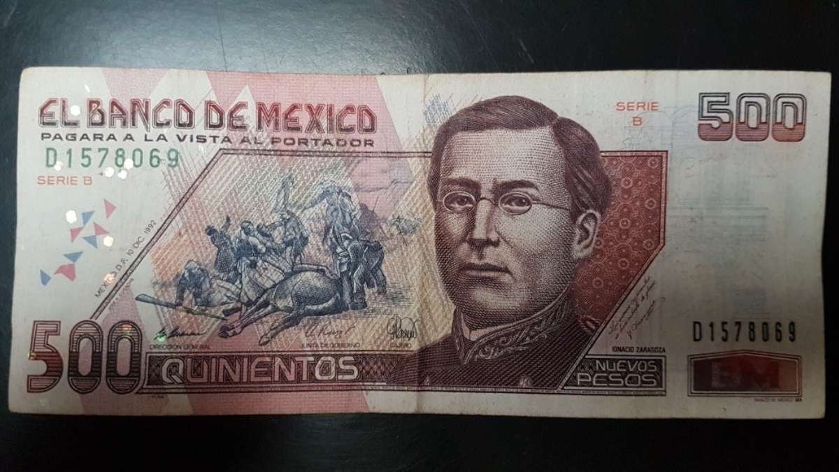 Billete de 500 pesos con el general Ignacio Zaragoza se vende en 2 mil pesos