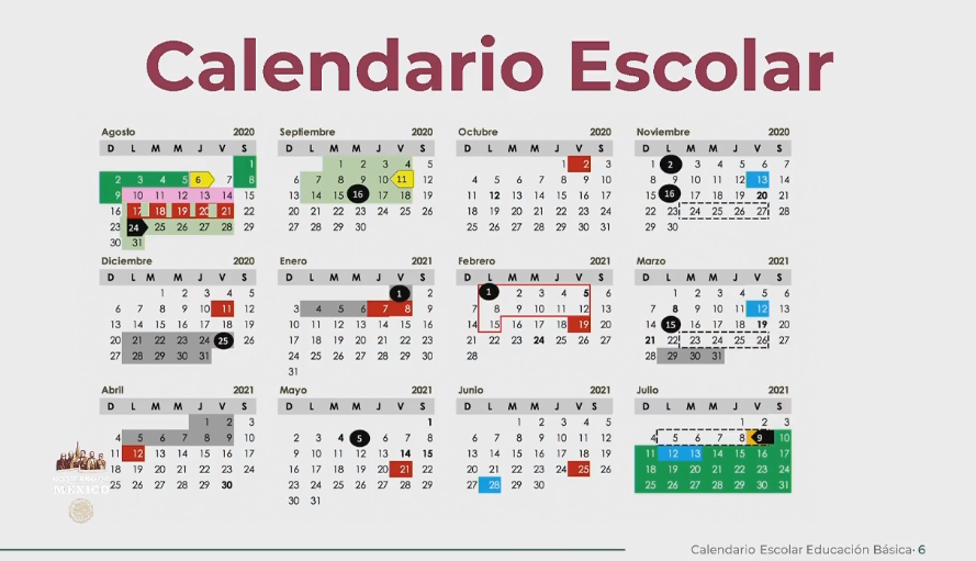 Calendario escolar, inscripciones, cambio de turno y escuela del ciclo escolar 2020-2021