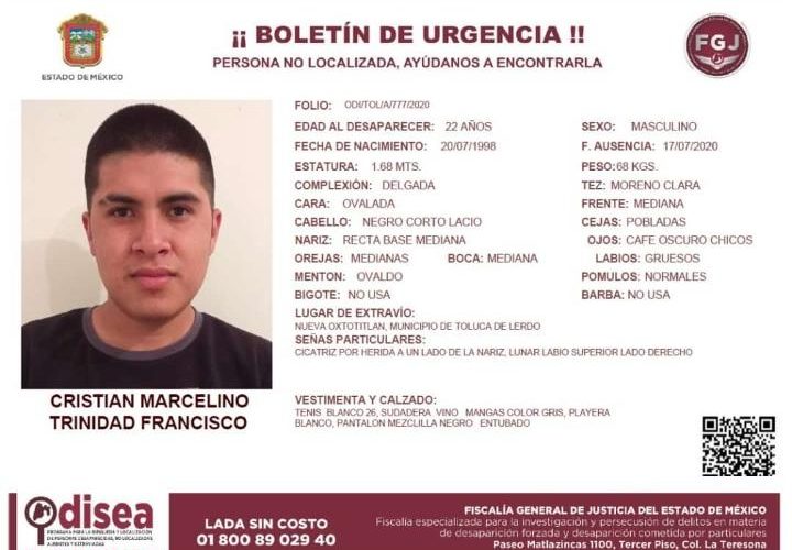 Hallan sin vida a enfermero desaparecido en Toluca