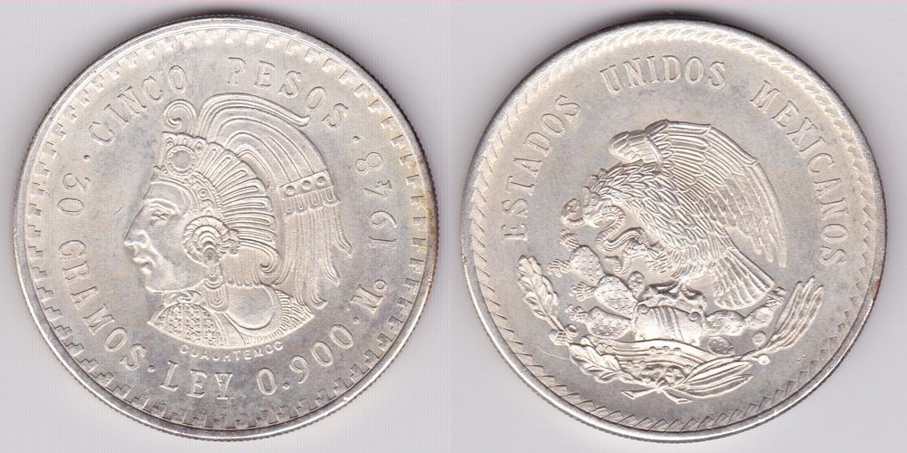Moneda antigua de 5 pesos de Cuauhtémoc vale hasta mil pesos