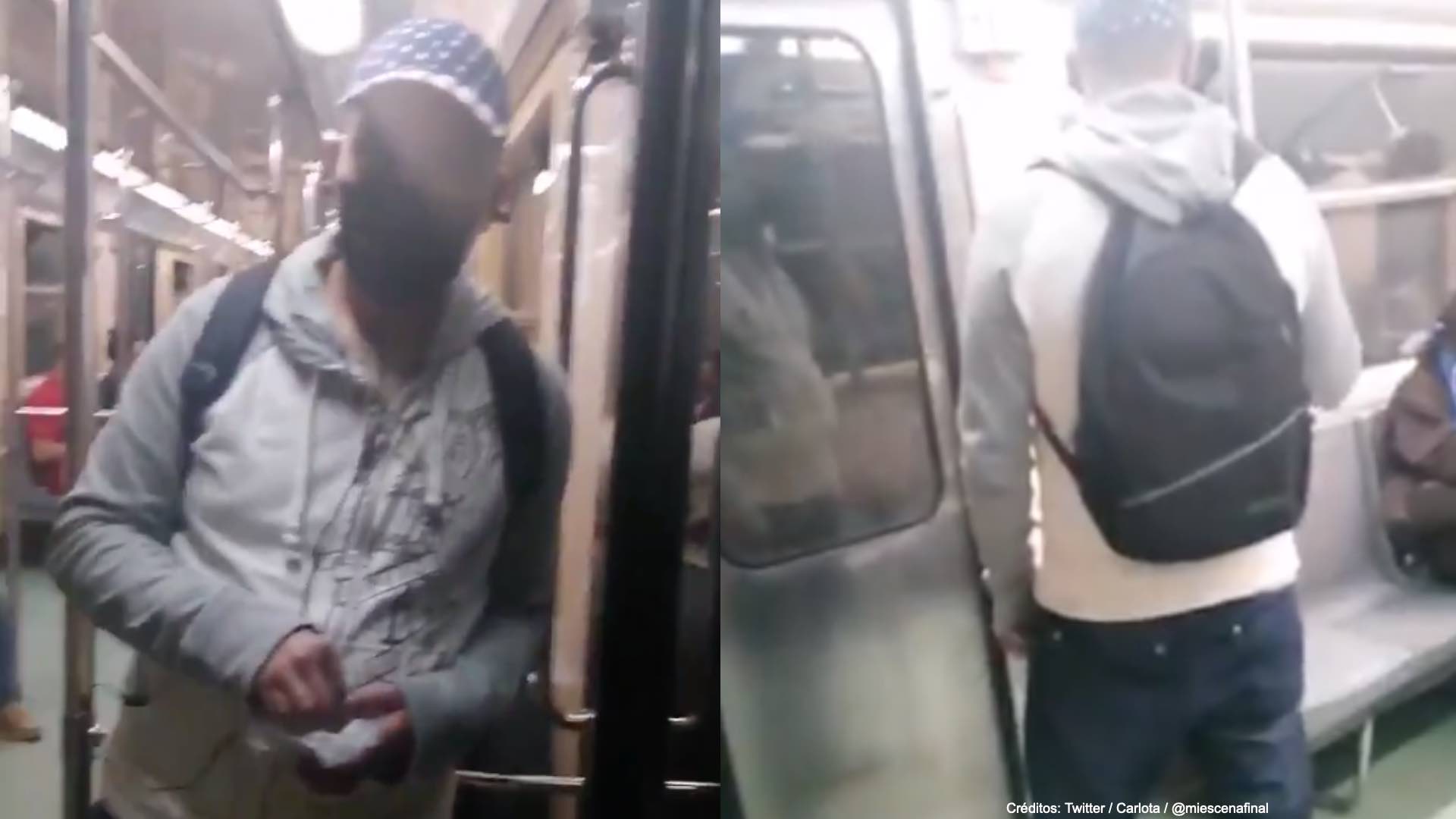 VIDEO) Graban a un acosador en el vagón del metro