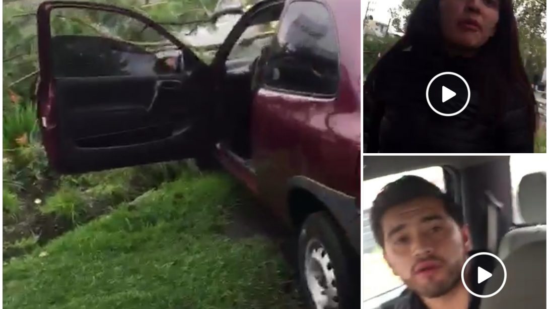 Ayer por la mañana un automovilista presuntamente ebrio casi arrolla a un ciclista y termina chocando su auto por exceso de velocidad.