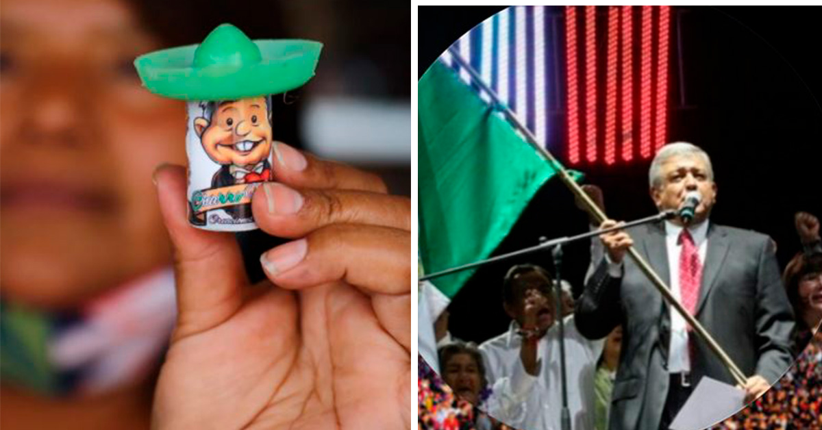 Lanzan «AMLO volador» en Tultepec para celebrar fiestas patrias