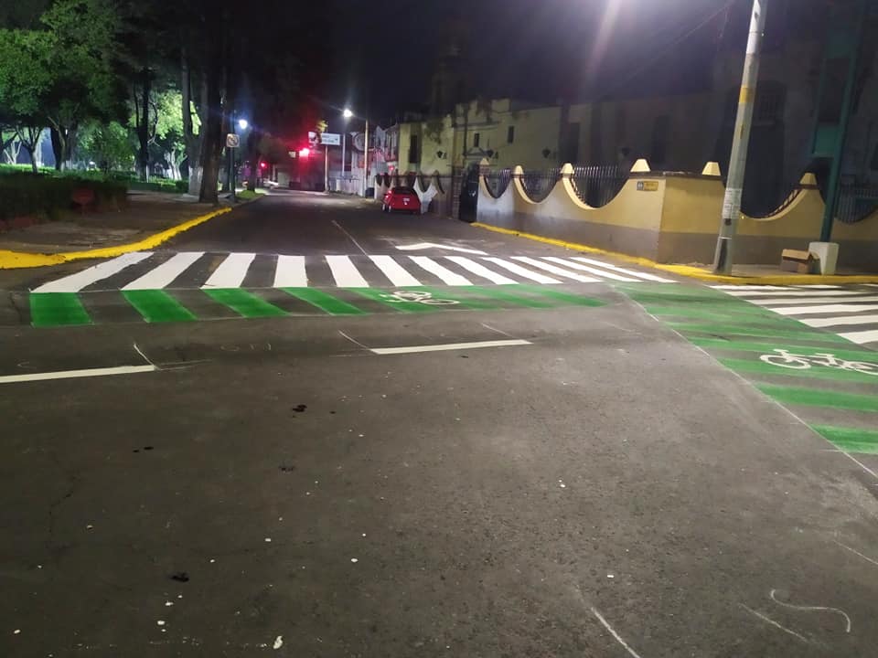 Avenida de Toluca es intervenida para beneficio de los ciclistas || FOTOGALERÍA