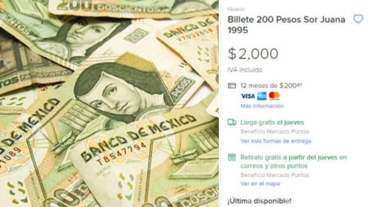 Billetes de Sor Juana se venden hasta en 2 mil pesos