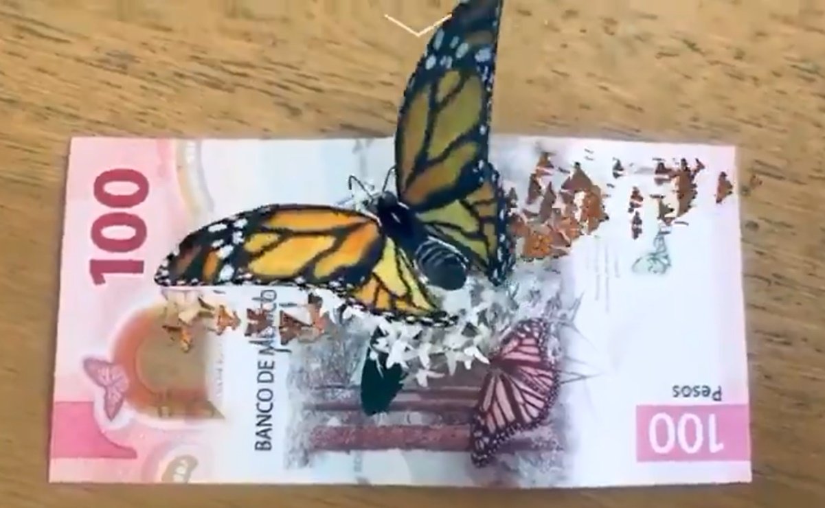 (VIDEO) ¿Cómo ver las mariposas monarca en el nuevo billete de 100 pesos?