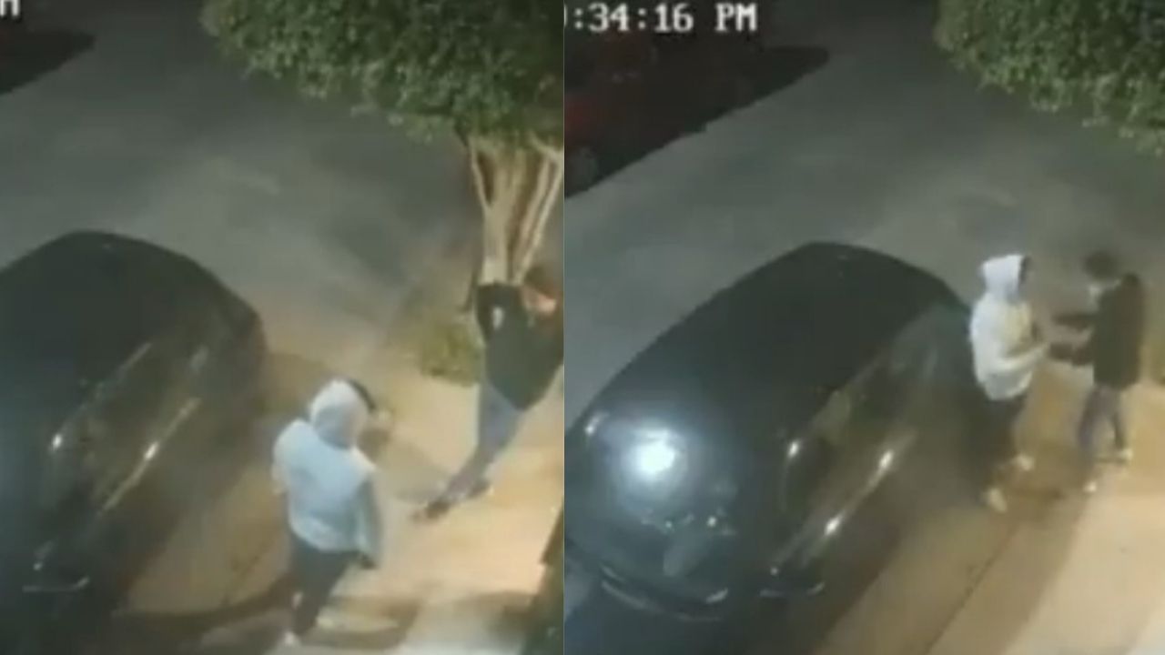 (VIDEO) Delincuentes asaltan a jóvenes afuera de una casa en Edomex