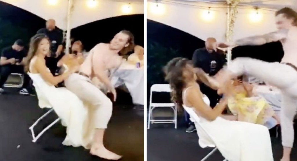 Esposo realiza baile erótico a su esposa pero termina pateándole la cara
