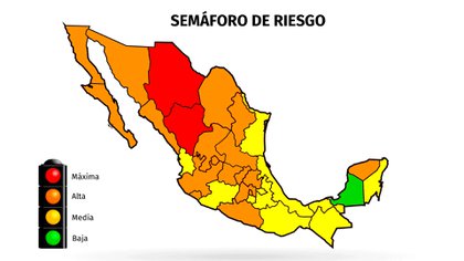 Entró en vigor el semáforo de riesgo epidémico en México y esto detalla