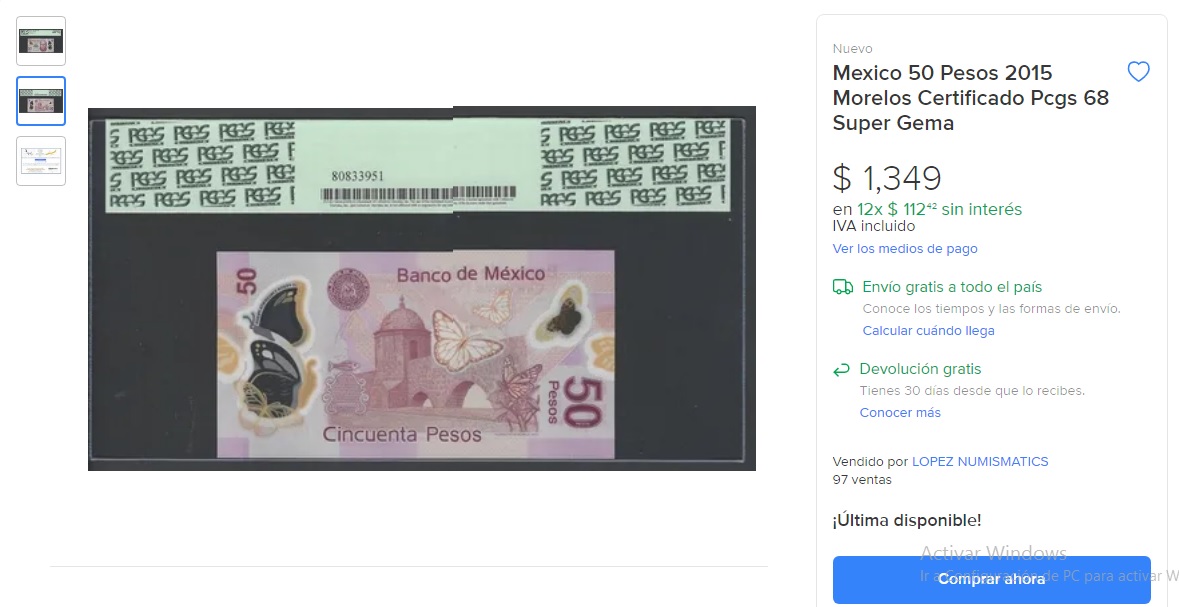Conoce el billete de 50 pesos por el cual pagan más de mil pesos por coleccionistas