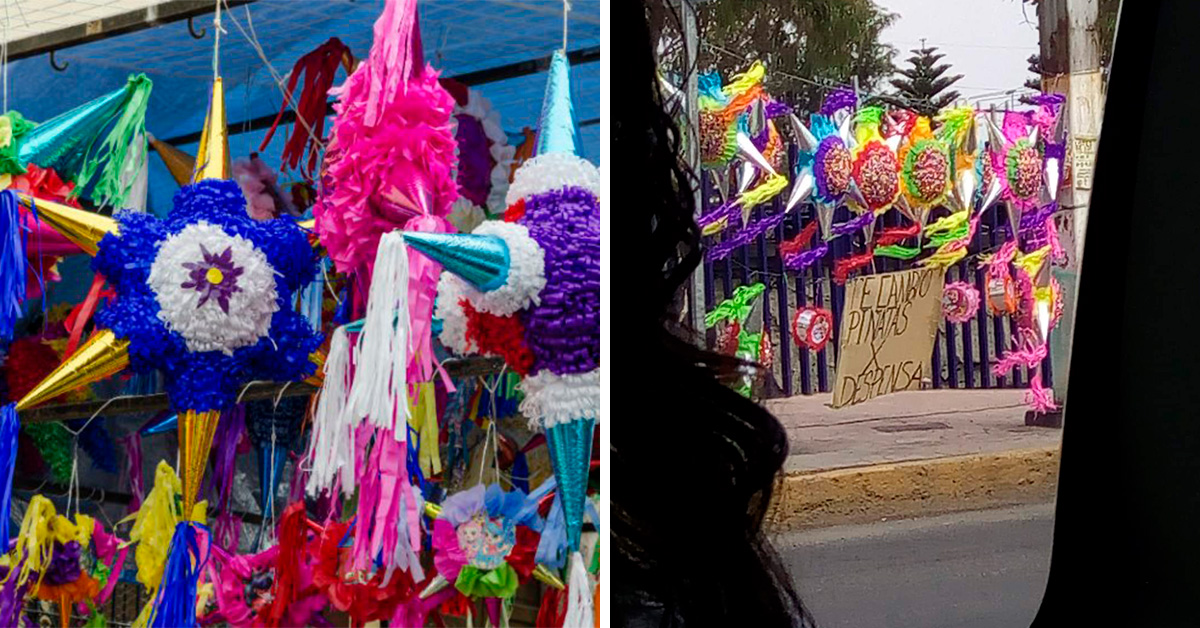 Edomex: Abuelitos cambian piñatas por despensas por pandemia