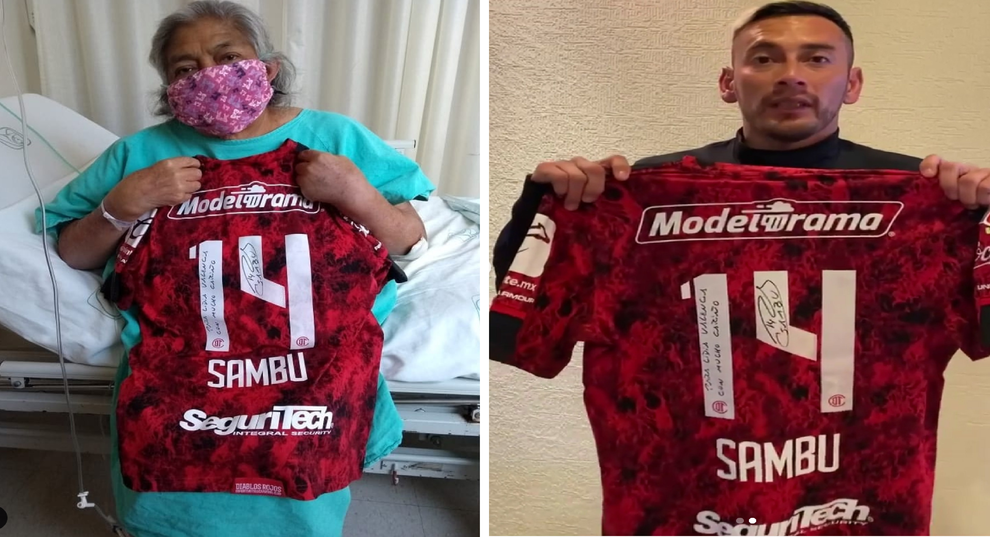 Abuelita hospitalizada recibe jersey autografiado de Rubens Sambueza || VIDEO