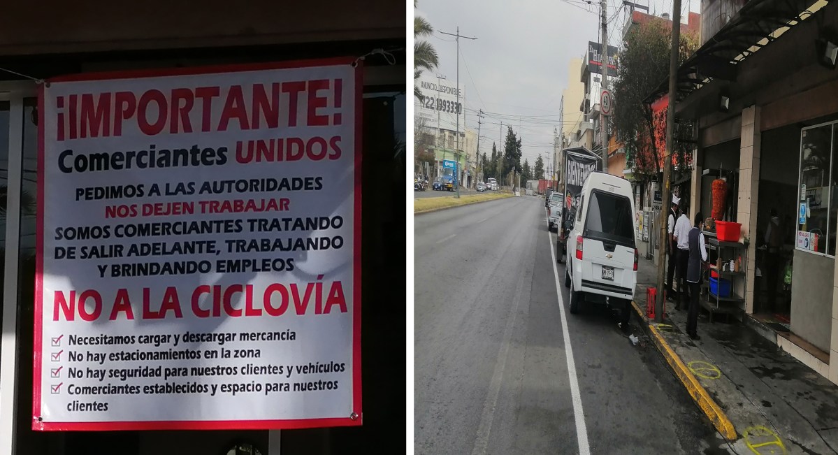 Comerciantes protestan pese a no respetar ciclovía de Isidro Fabela2