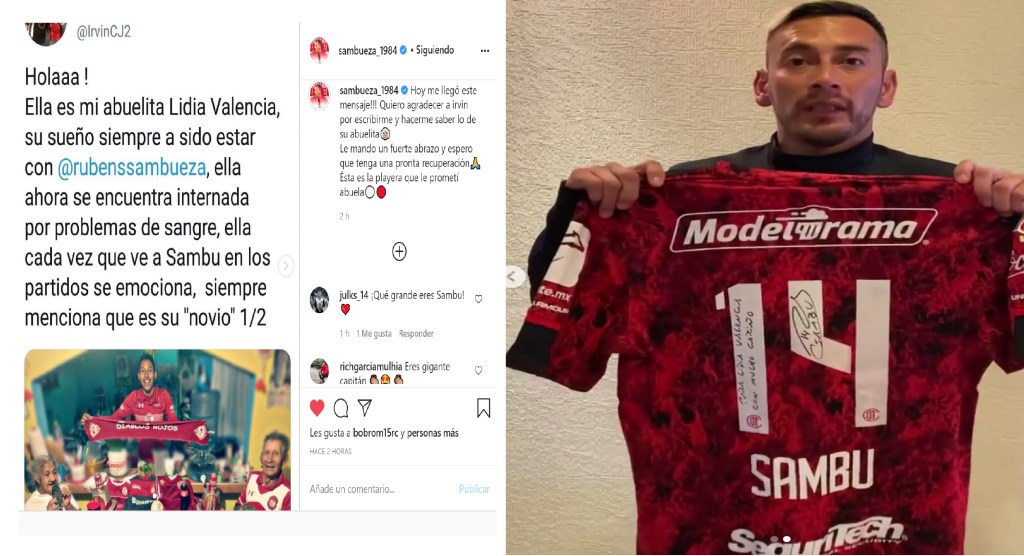Rubens Sambueza regala jersey autografiado a fanática hospitalizada