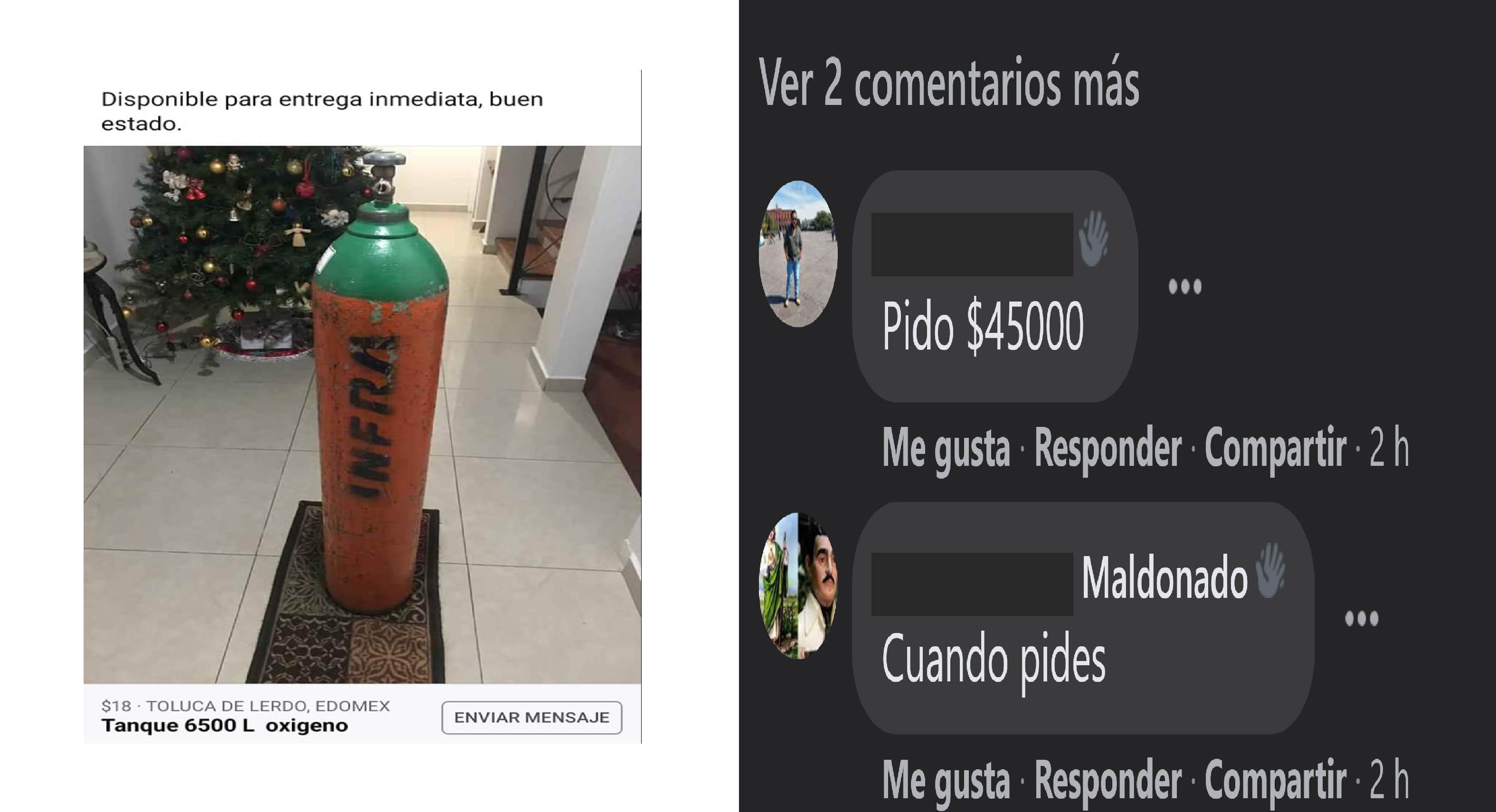 Tanques de oxígeno, abusos y estafas en grupos de Facebook en Toluca