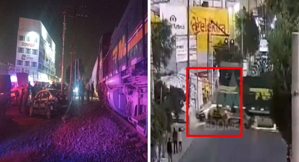 Tren colisiona con patrulla de Ecatepec, Estado de México