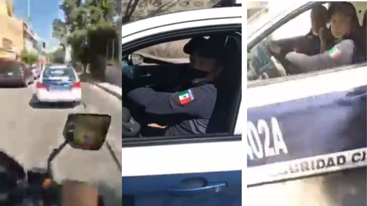 Policías del Edomex le quitan celular a un conductor y huyen || VIDEO