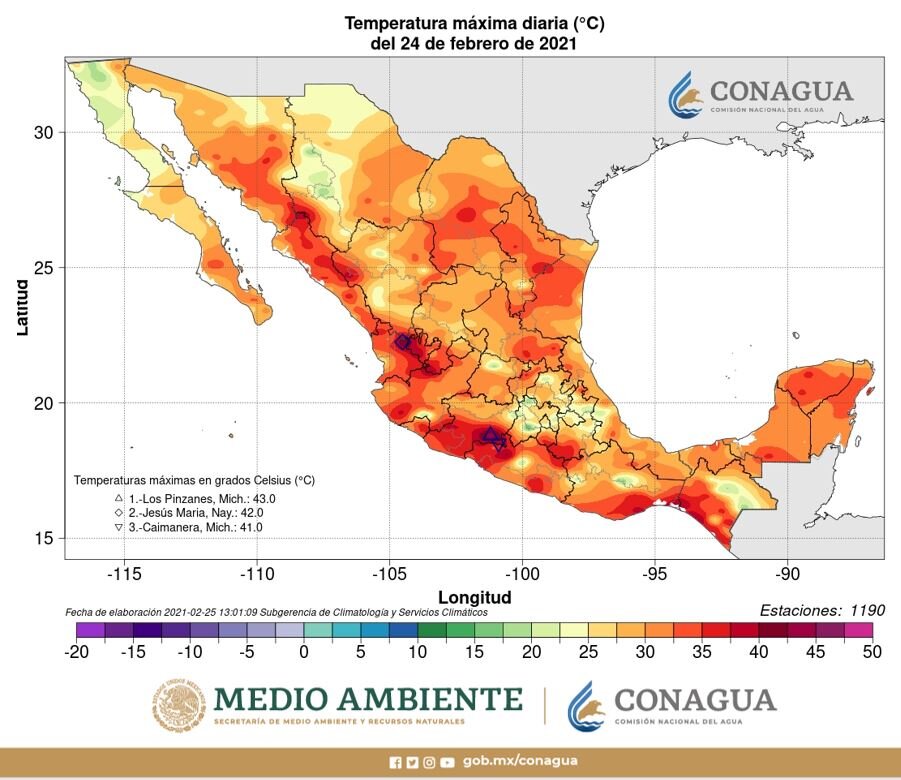 Clima: Se prevén altas temperaturas en la mayor parte de México