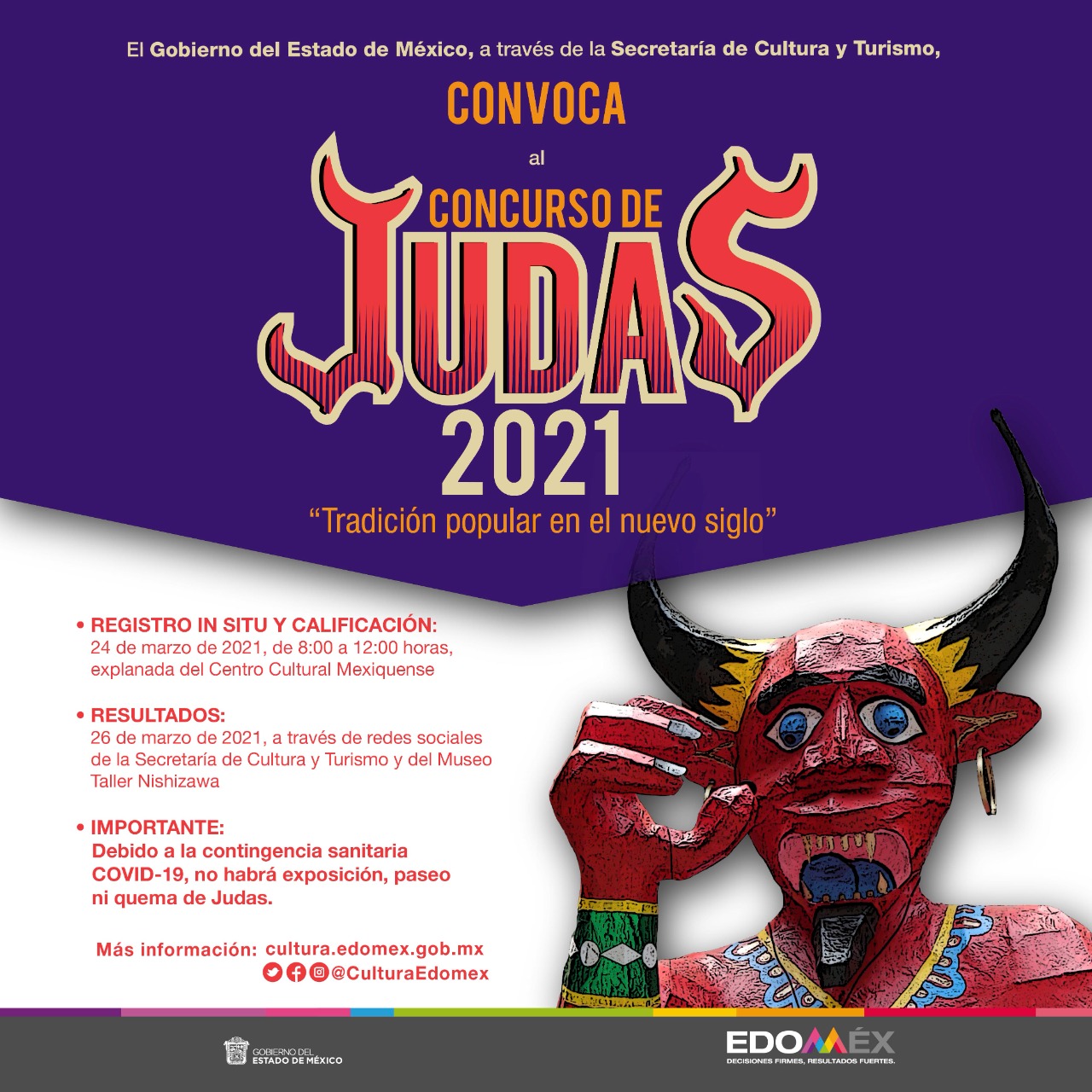 La Secretaría de Cultura y Turismo del Estado de México lanza la Convocatoria Judas 2021