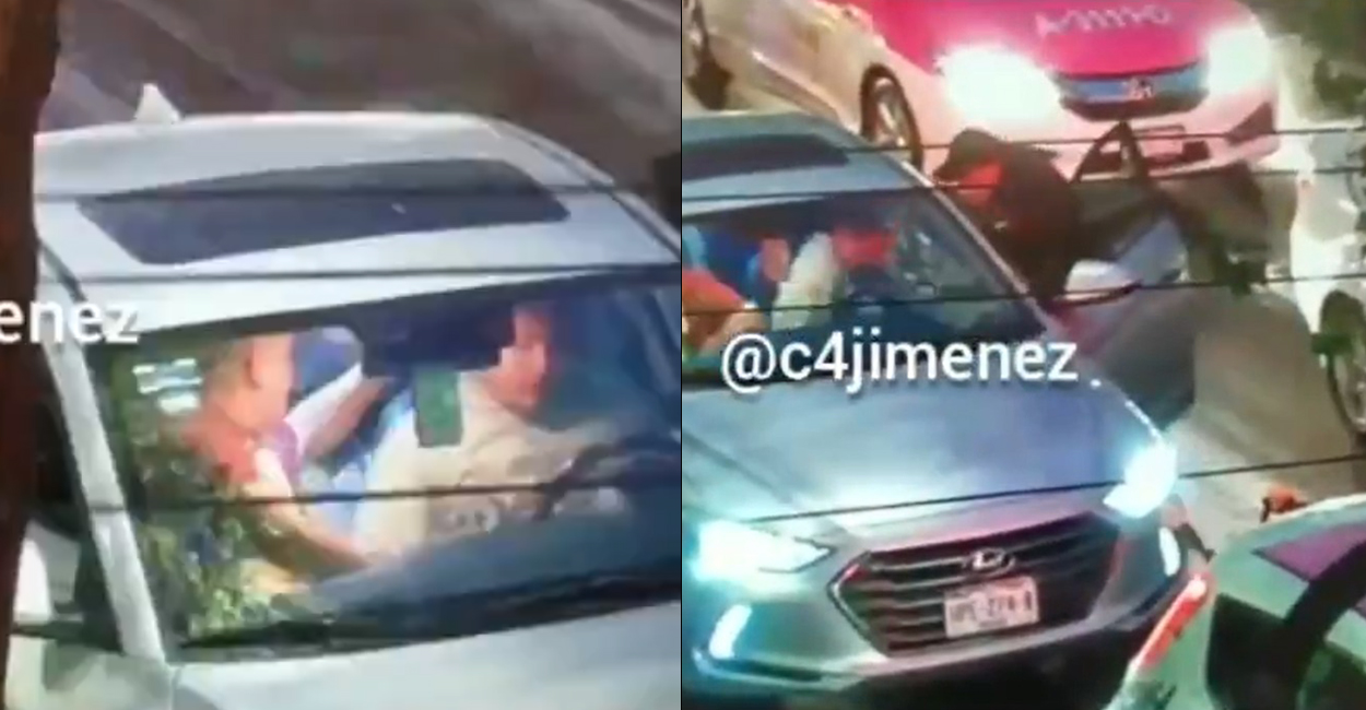 CDMX - un automovilista fue asaltado en medio del tráfico || VIDEO