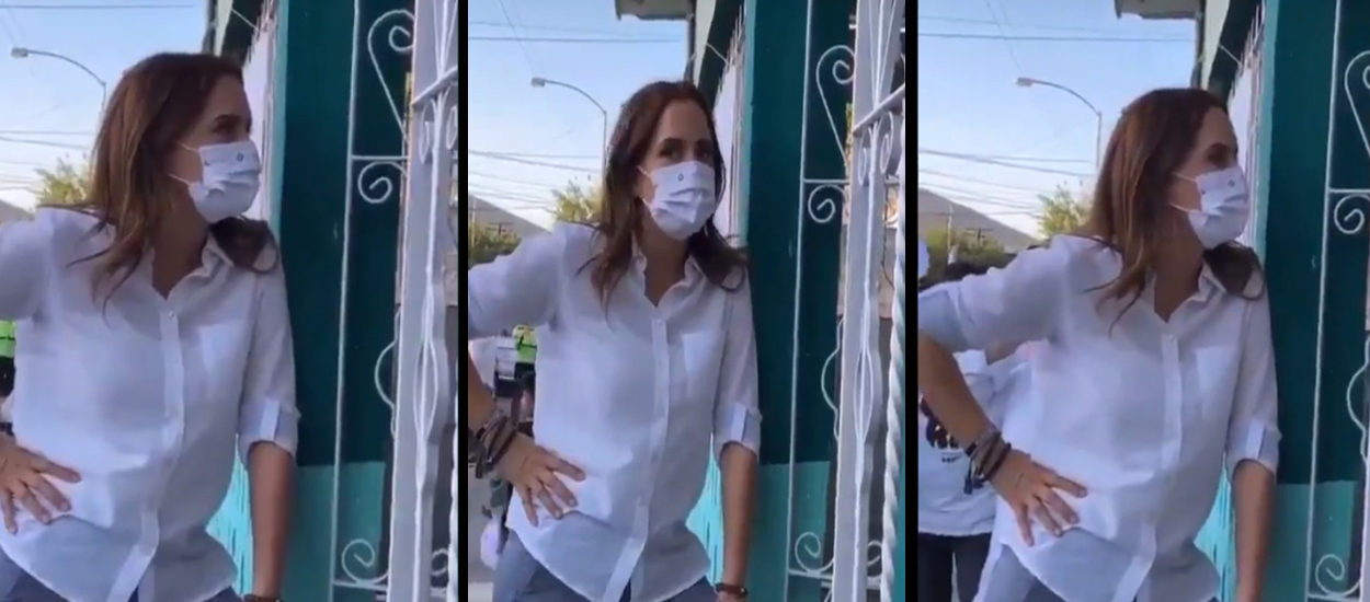 Candidata de Morena presume que la vacunas fueron traídas por AMLO (VIDEO)