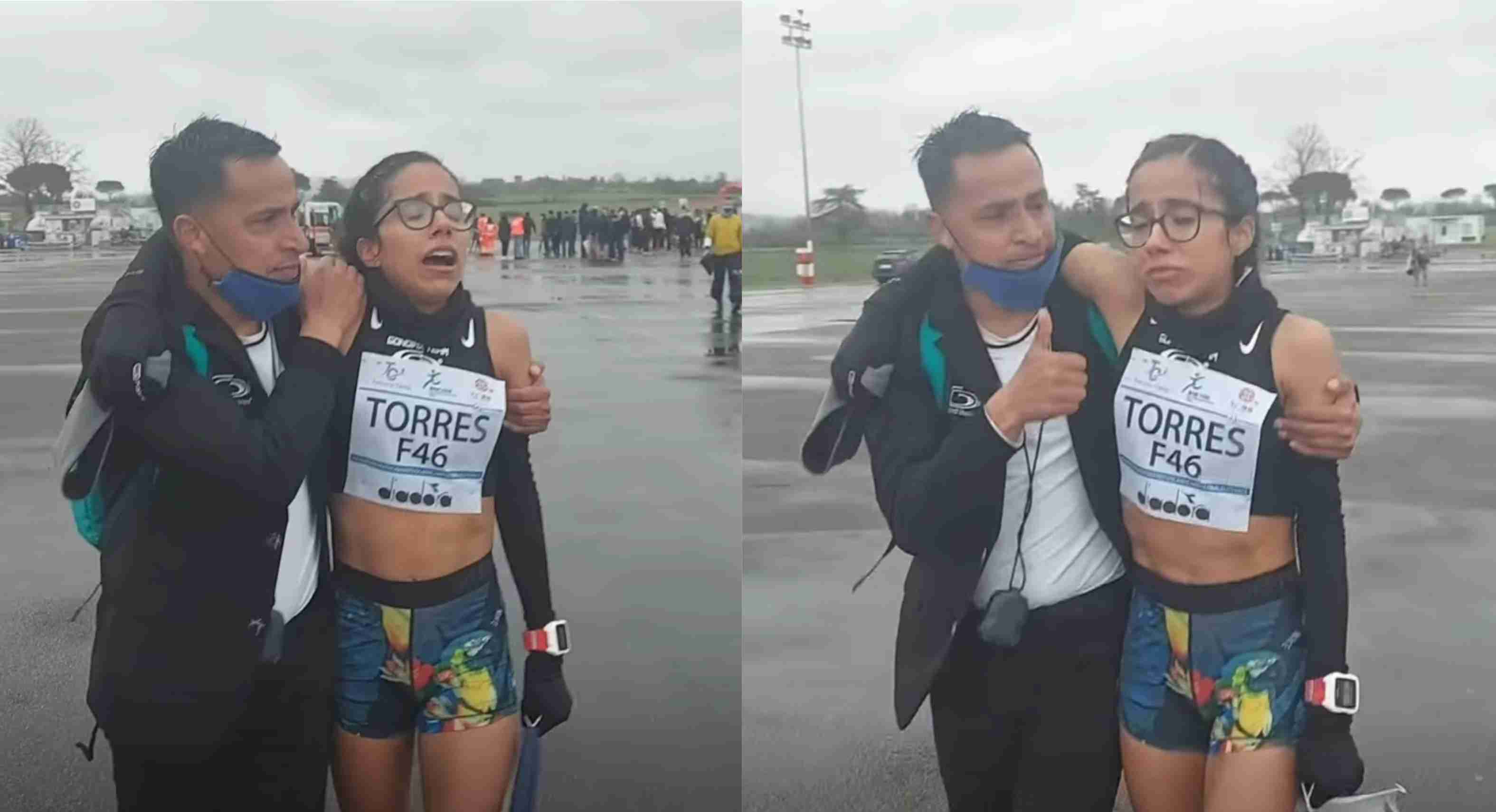 Atleta mexicana con marca para Tokyo 2020 con lágrimas en los ojos