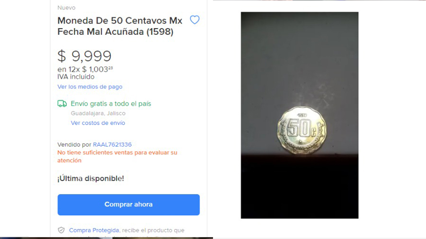 Moneda de 50 centavos puede llegar a valer hasta 10 mil pesos