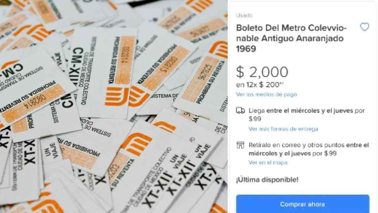 Boleto antiguo del Metro de la CDMX se vende hasta en 2 mil pesos