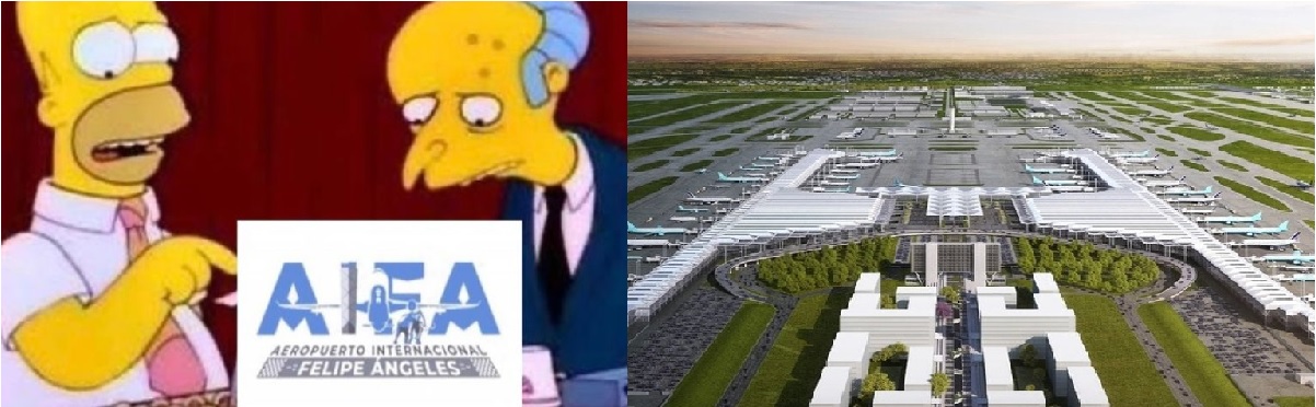 Aeropuerto Felipe Ángeles es atacado con lluvia de memes por su logo