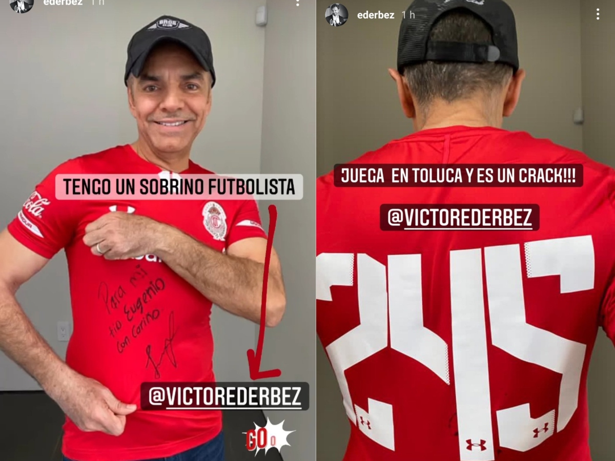 Eugenio Derbez presume que su sobrino es jugador del Toluca FC