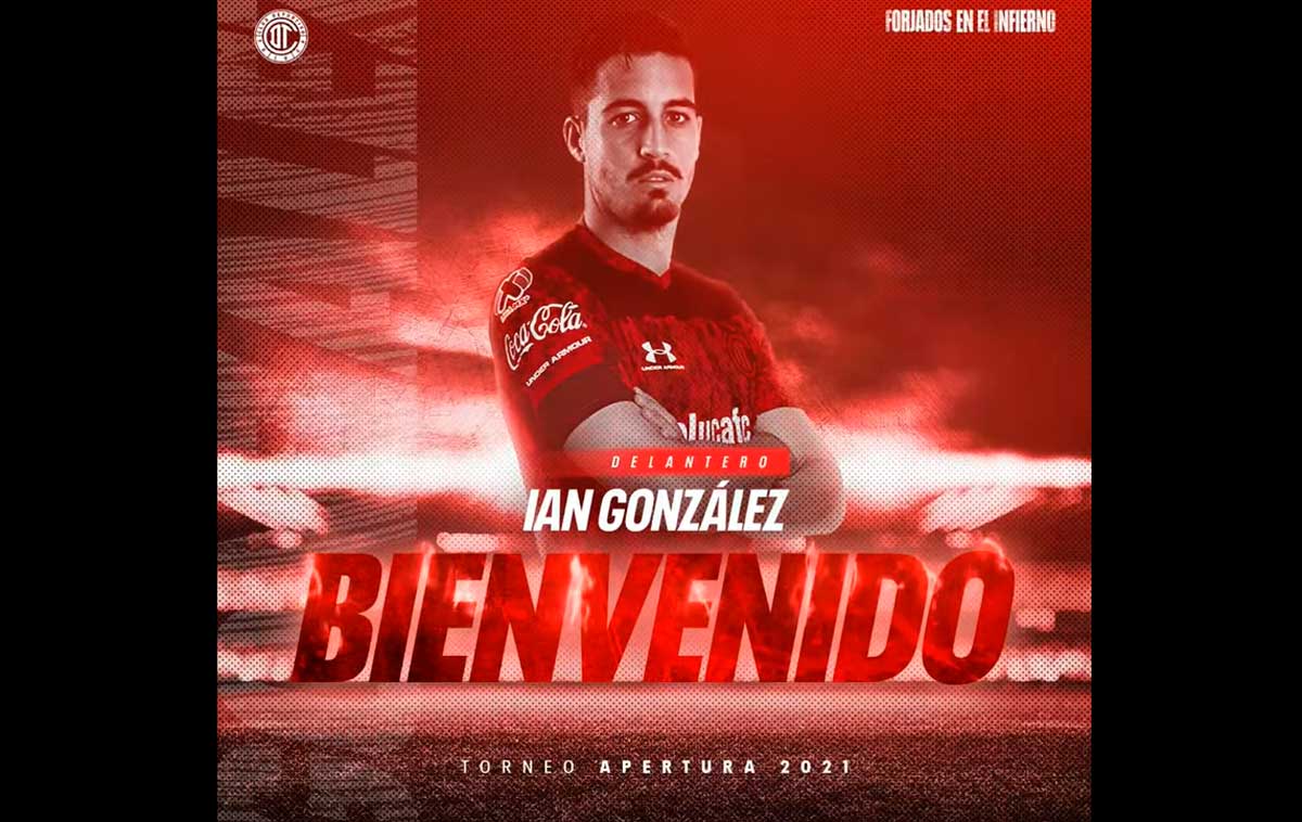 Toluca FC presentó a Ian González como su nuevo goleador
