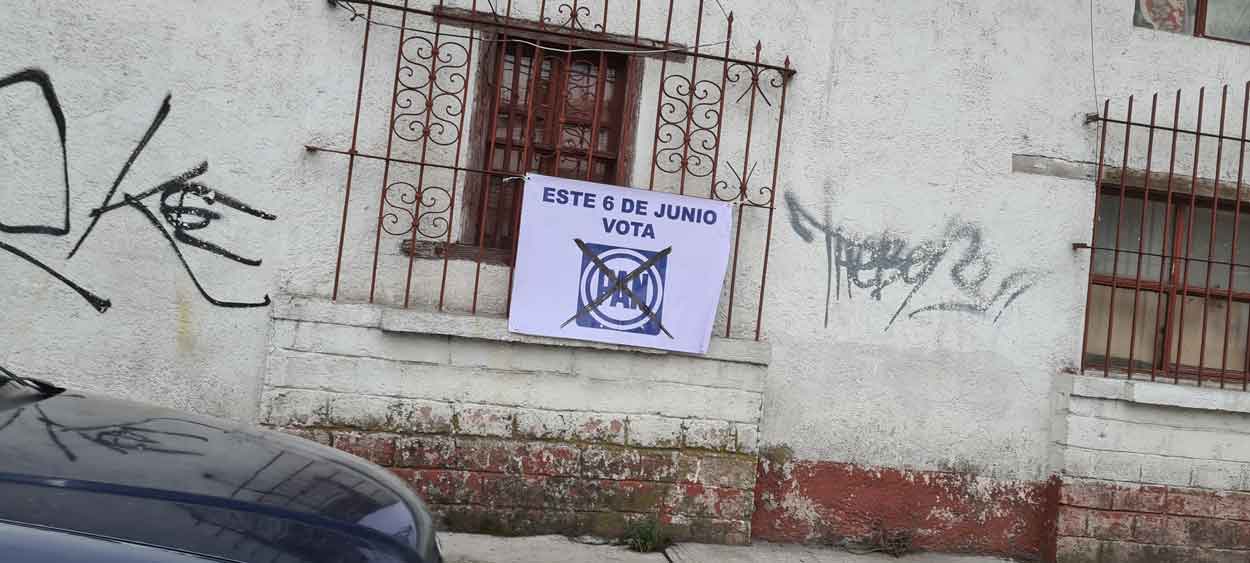 Propaganda sin autorización por parte del Partido Acción Nacional en Toluca