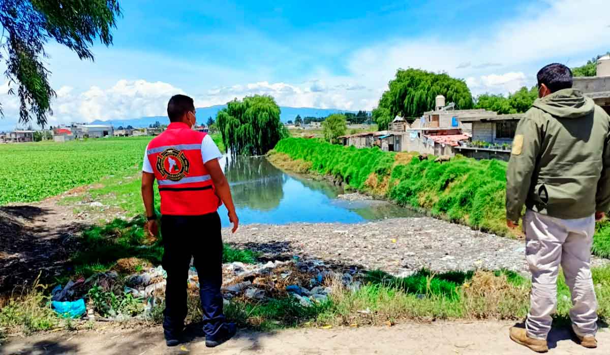 Por temporada de lluvias, Protección Civil de Toluca supervisa afluentes para prevenir posibles riesgos