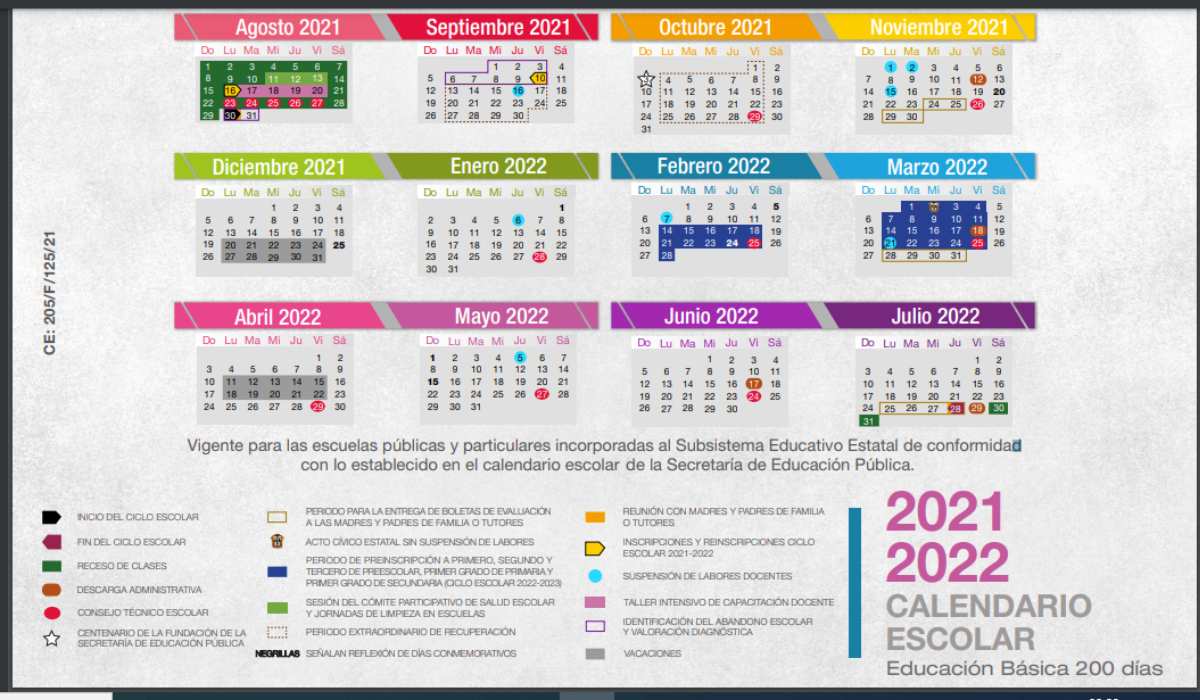 Conoce la fecha del primer megapuente del calendario escolar 2021 a 2022