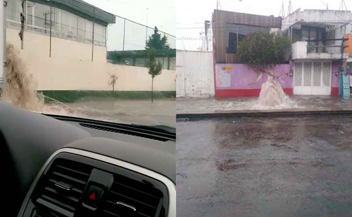 Se inundan varias partes de Toluca y Metepec tras fuerte lluvia en el Valle de Toluca