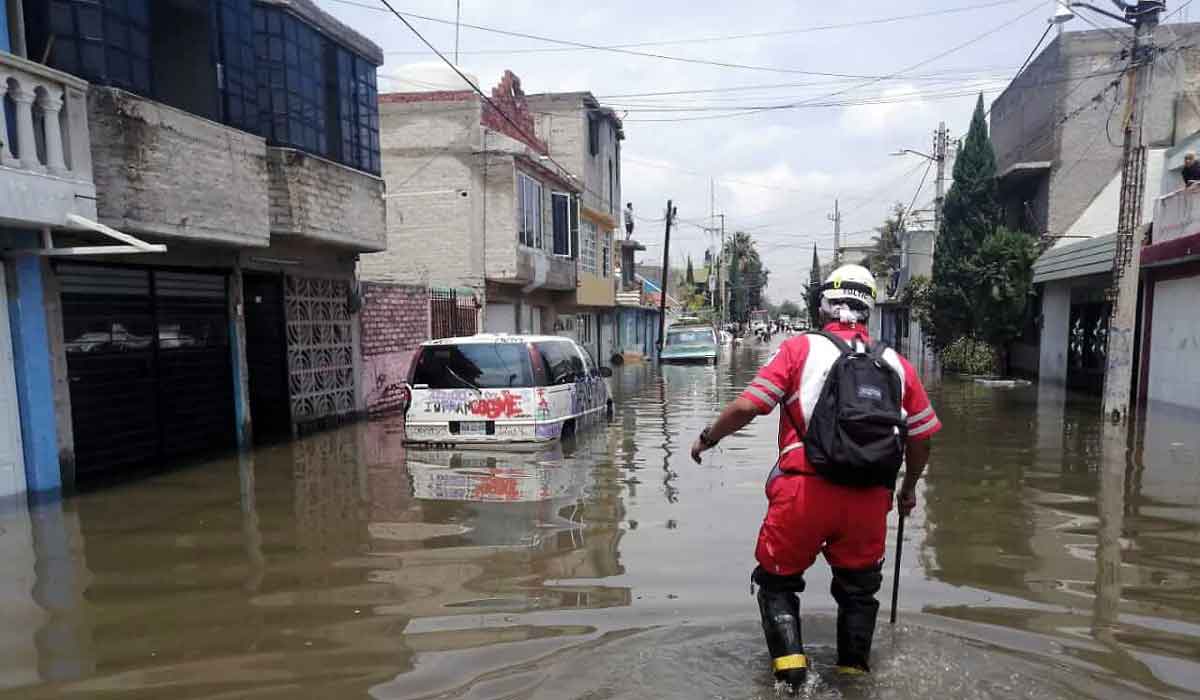 Inundación en Ecatepec; Cruz Roja evalúa daños en zonas afectadas