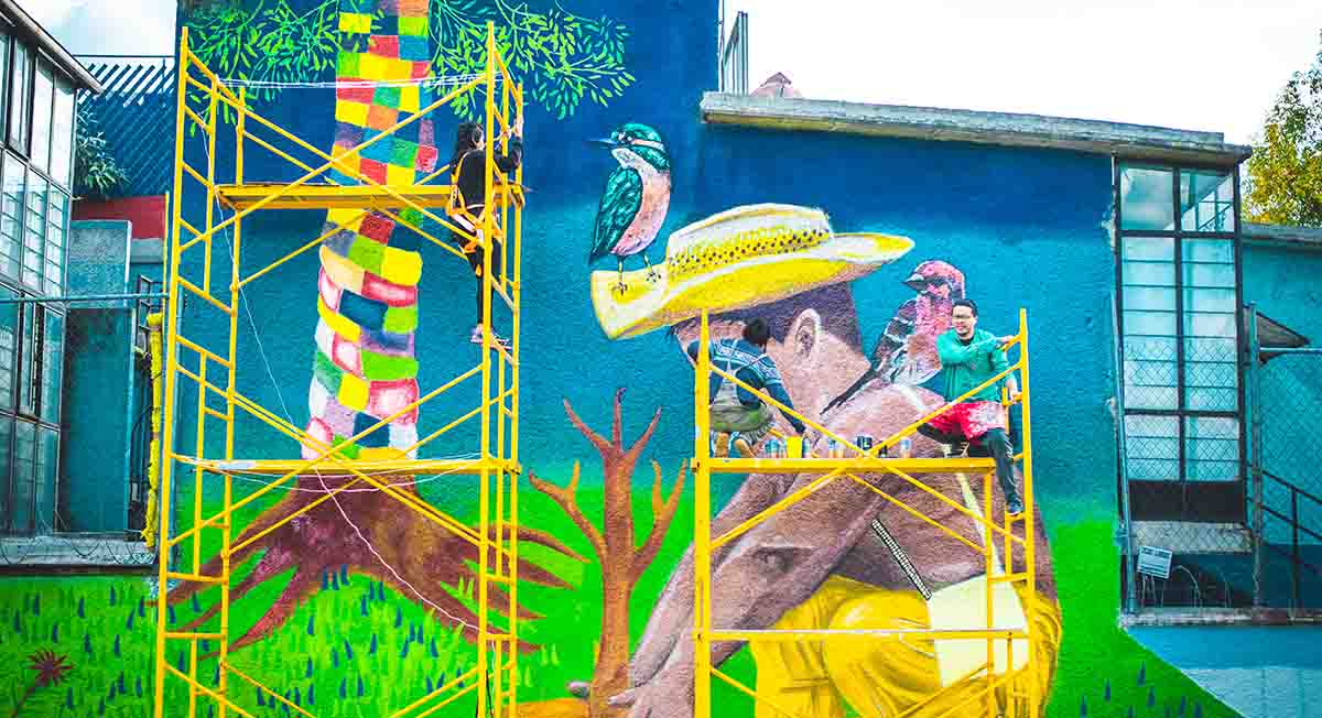 Muralistas intervienen parque de Toluca y ¡Es bellísimo!
