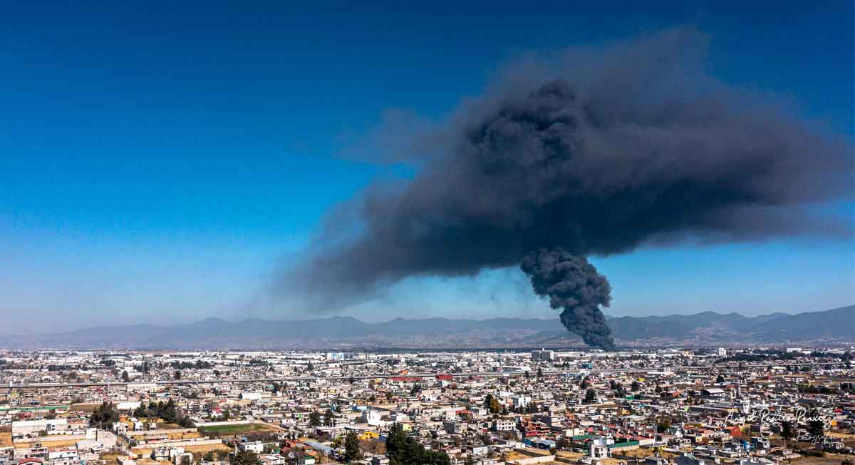 Videos del incendio de fábrica industrial de Lerma