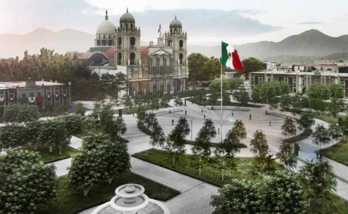 Así lucirá la nueva plaza de los mártires en Toluca para los 500 años de la ciudad