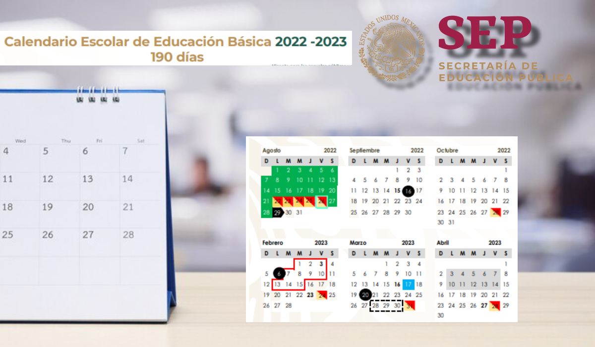 Puentes y días festivos del calendario SEP 2022-2023