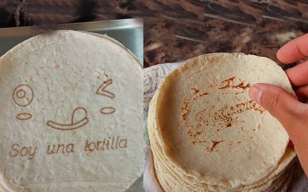 Fuera de serie: Crean tortillas personalizadas con el logo y frases desees