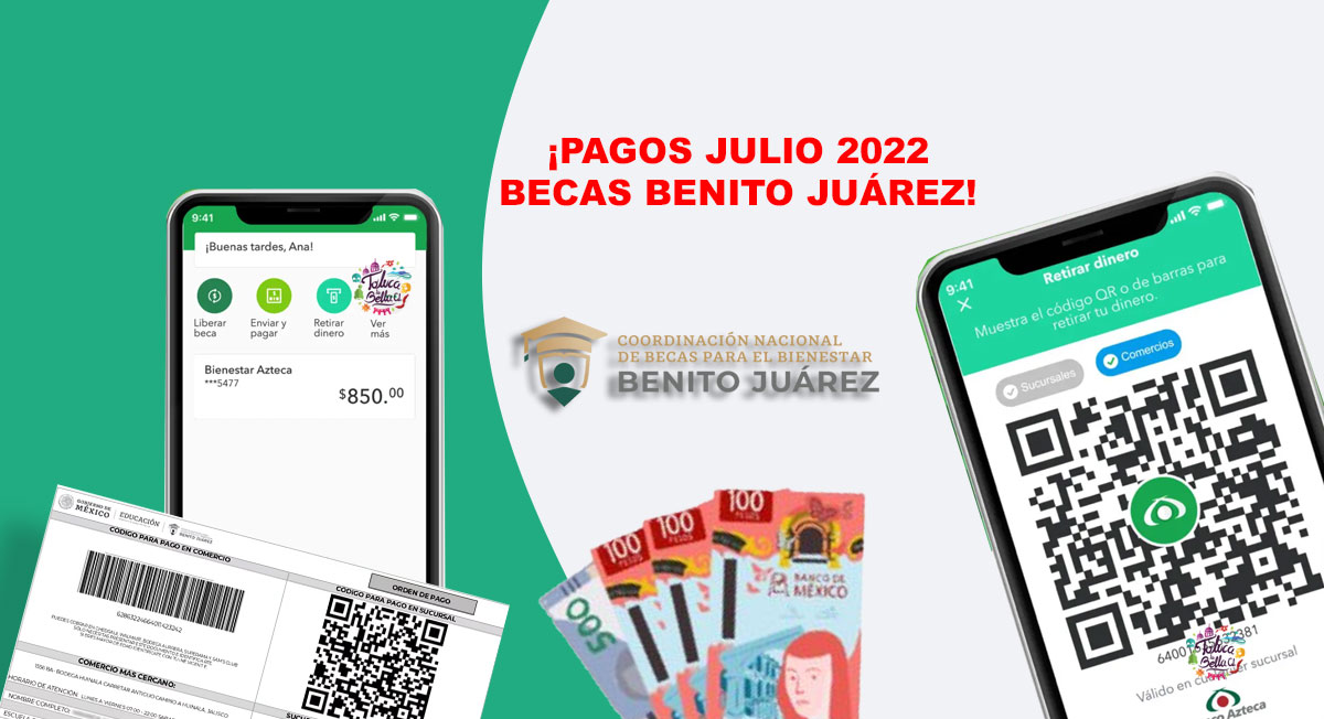 Fechas de pago julio 2022 en PDF de las Becas Benito Juárez para todos los niveles