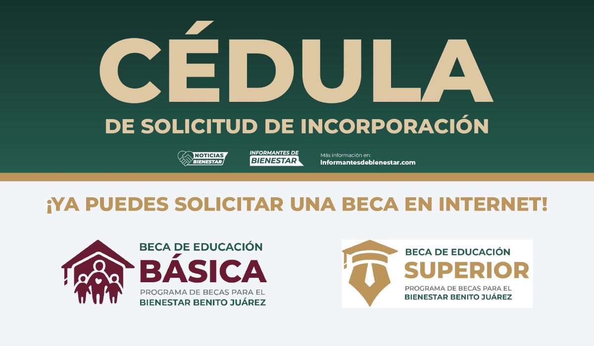 Página oficial para llenar la cédula de incorporación a la Beca Benito Juárez
