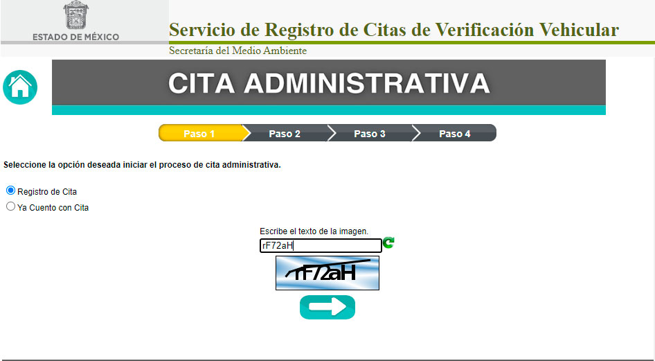 Cita verificación vehicular 2023