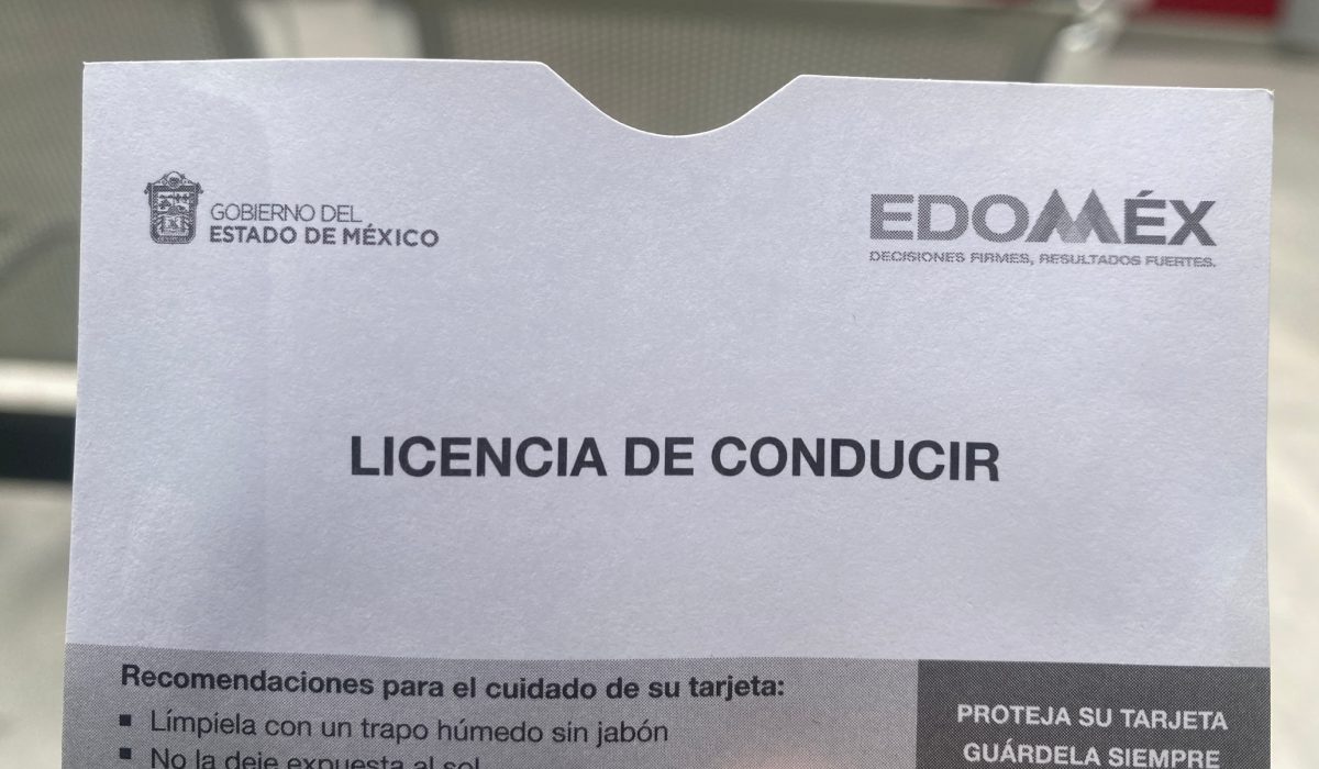 Ejemplo de sobre de la Requisitos y costos para sacar la licencia física y digital en el Estado de México 2023